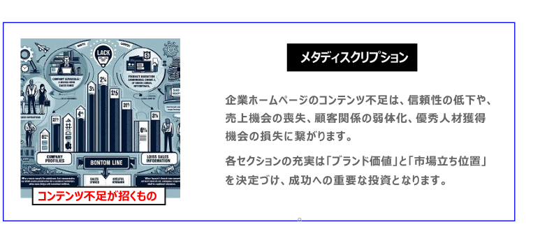 中国　ホームページ制作、中国　コンテンツマーケティング、中国　オウンドメディア。 企業ホームページのコンテンツ不足は、信頼性の低下や、売上機会の喪失、顧客関係の弱体化、優秀人材獲得機会の損失に繋がるります。各セクションの充実は「ブランド価値」と「市場立ち位置」を決定づけ、成功への重要な投資となります。